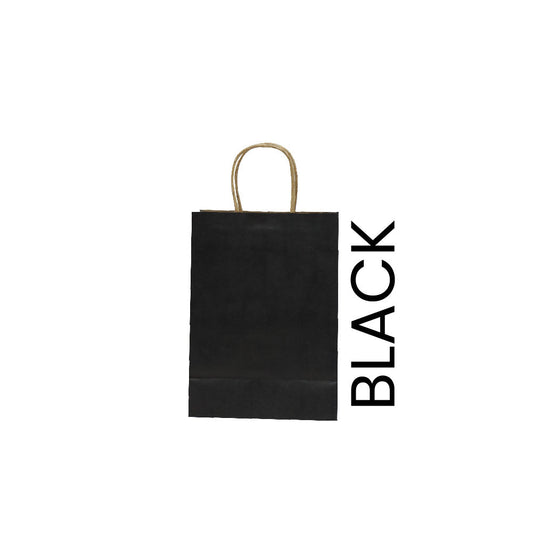 Black Paper Bag 16X8X22CM Twisted Handle