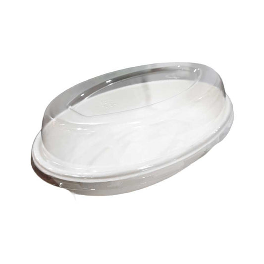 Bagasse Burrito Bowl White 18 Oz Pet Lid - Your One Stop Solution UAE