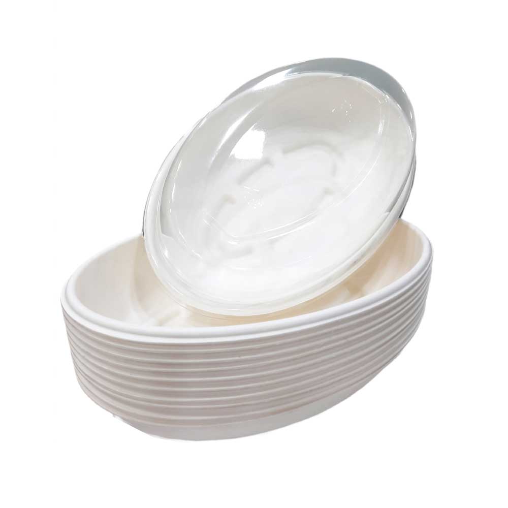 Bagasse Burrito Bowl White 18 Oz Pet Lid - Your One Stop Solution UAE