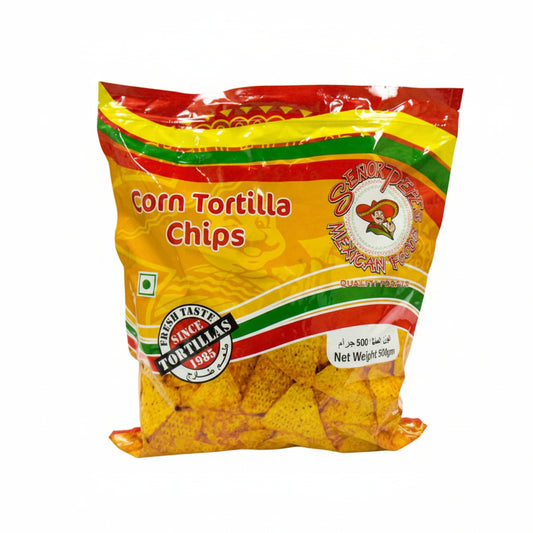 SENOR PEPE'S CORN TORTILLA CHIPS TRIANGLE  500GRAMS (EXP 29-Jul-2026)