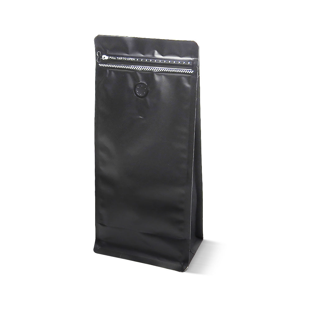 Black Coffee Pouch With Valve 50 Pieces