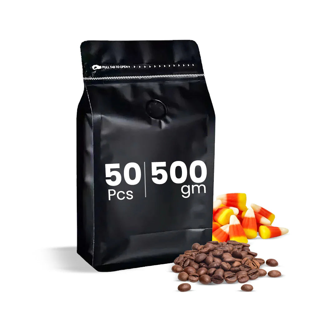 Recloseable Coffee Pouches – Black & White | 250g, 500g, 1000g & 3kg