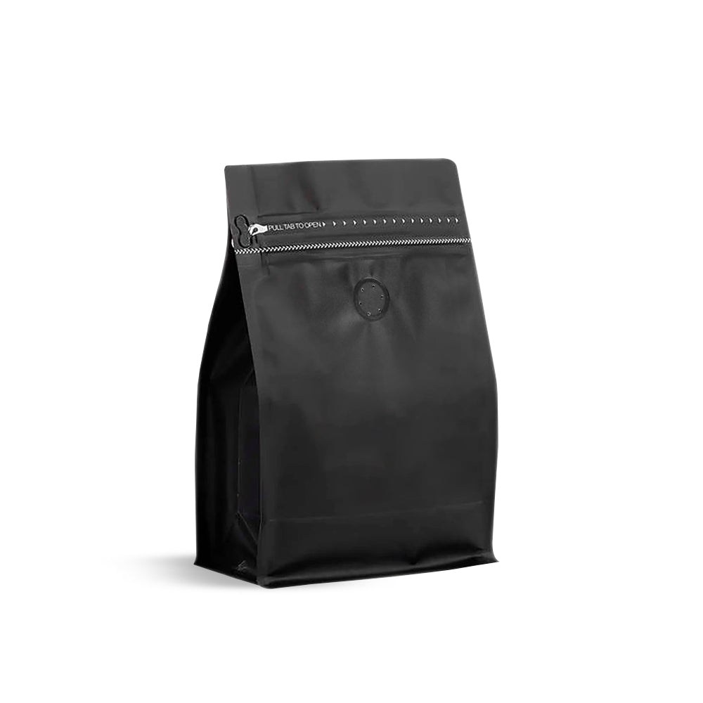 Black Coffee Pouch With Valve 50 Pieces