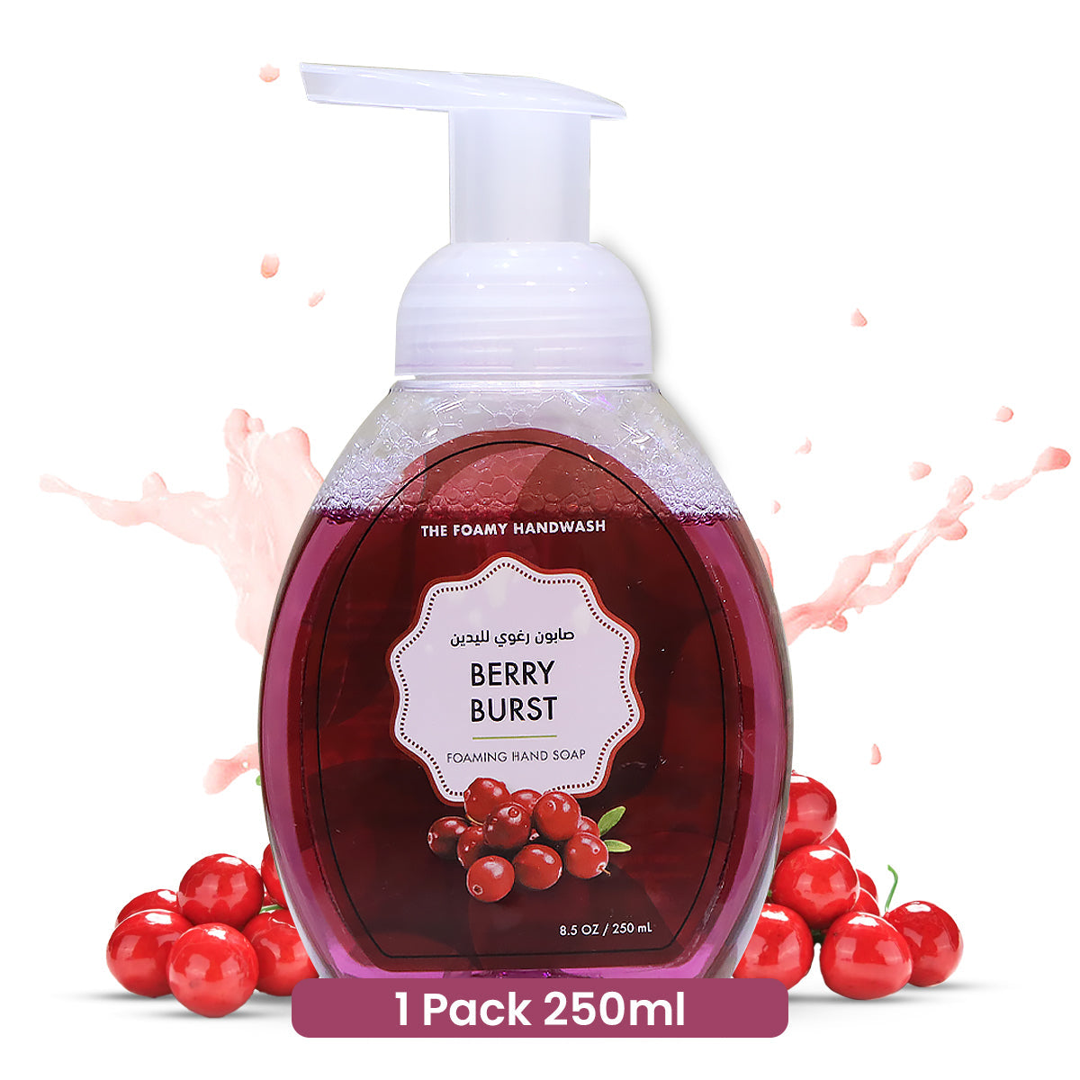 Hand Wash Liquid with Foaming Pump – Strawberry Wonder, Berry Burst & Watermelon Mojito (250ML Each)