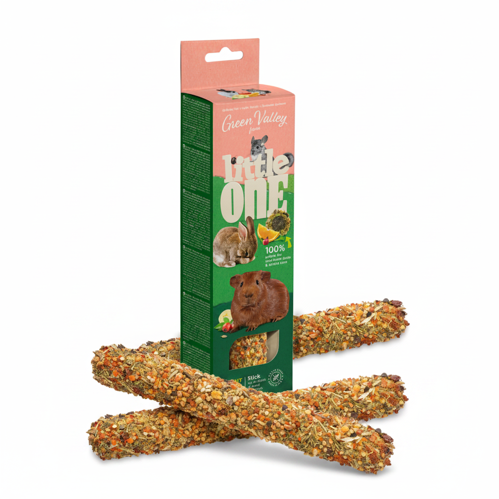 Little One Green Valley Fully edible grain free stick for small mammals with fruit 1x180g