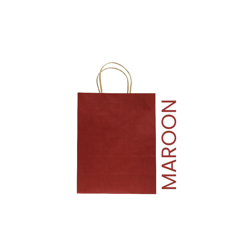 Maroon Paper Bag 22X11X27CM Twisted Handle