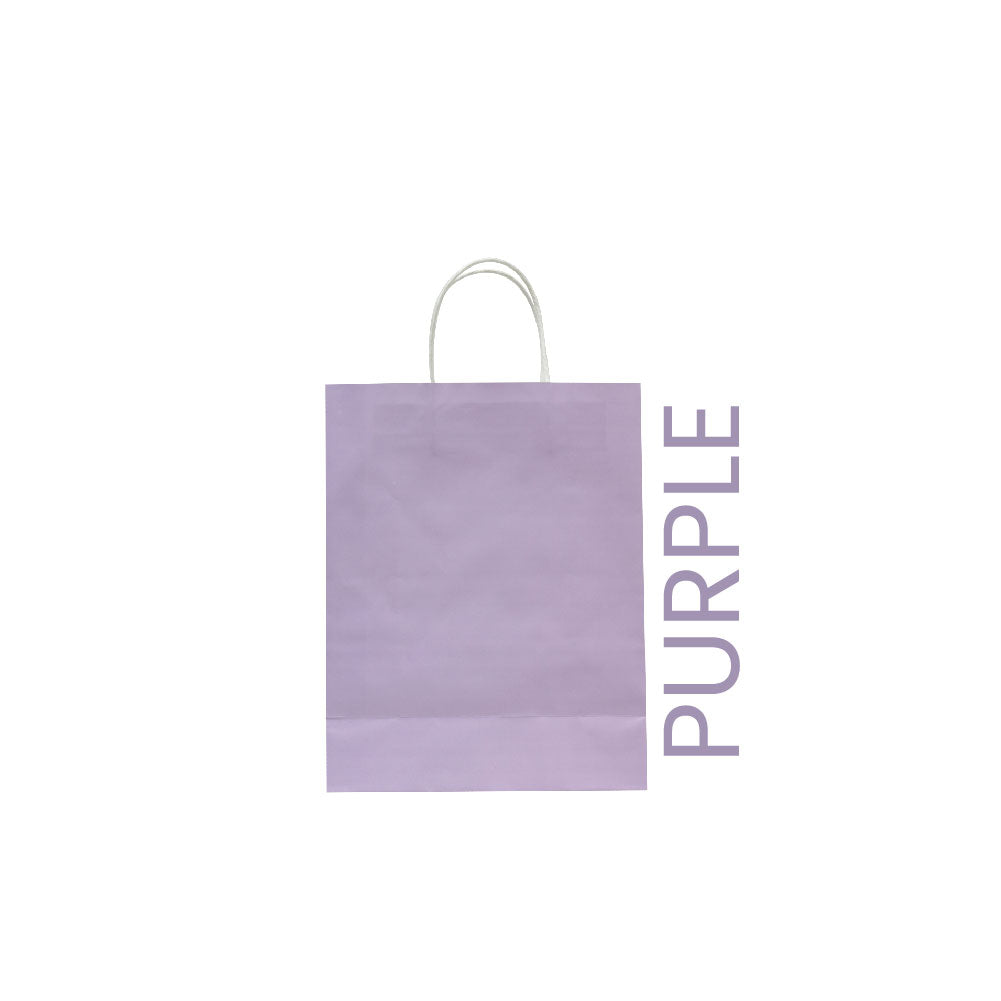 Purple Paper Bag 22X11X27CM Twisted Handle