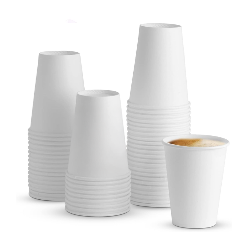 White Double Wall Paper Cups – Multiple Sizes | Hot & Cold Beverage Cups