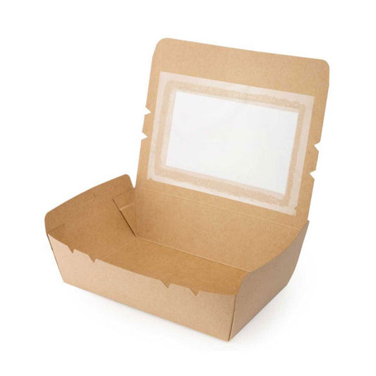 Kraft Lunch Box With Window 200 Pieces