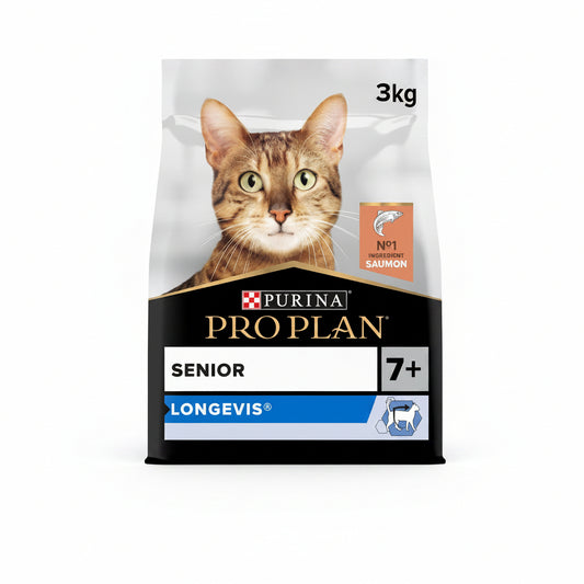 PRO PLAN LONGEVIS SENIOR 7+ DRY CAT FOOD WITH SALMON - 3KG