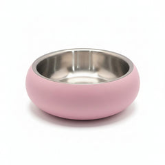 Saluki Stainless Steel Double Wall Dog Bowls PINK - 700ML