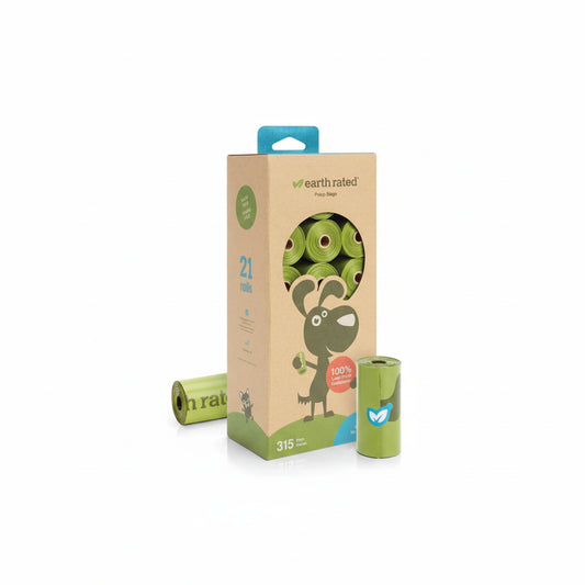 Earth Rated Dog Poop Bags Refill Rolls UNSCENTED 315 BAGS