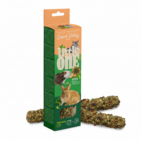 Little One Green Valley Fully edible grain free stick for small mammals with vegetables 1x160g
