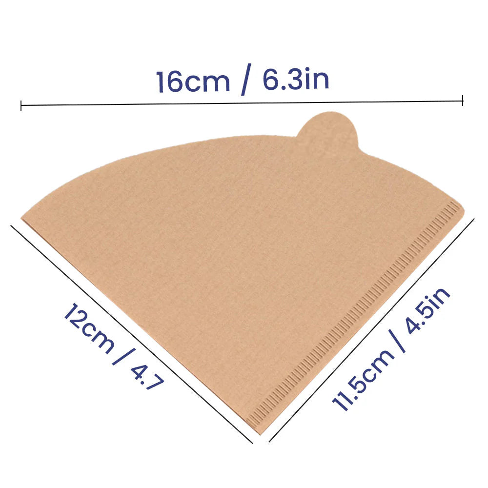 Coffee Filter Paper – Brown & White 12x16 cm (51gsm, 1x100 pcs) | Disposable Coffee Filters