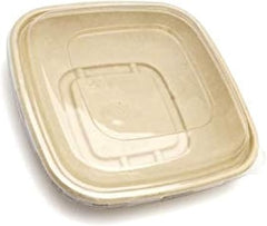 Bagasse Square Containers with PET & PP Lids – CB24 to CB48 | Eco Takeaway Boxes