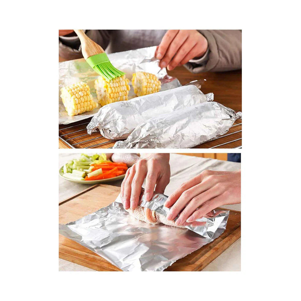 Heavy Duty Aluminum Foil Roll – 45cm Width | Multiple Sizes (6 PCS per Pack) | Durable, Food-Grade & Heat-Resistant Kitchen Foil