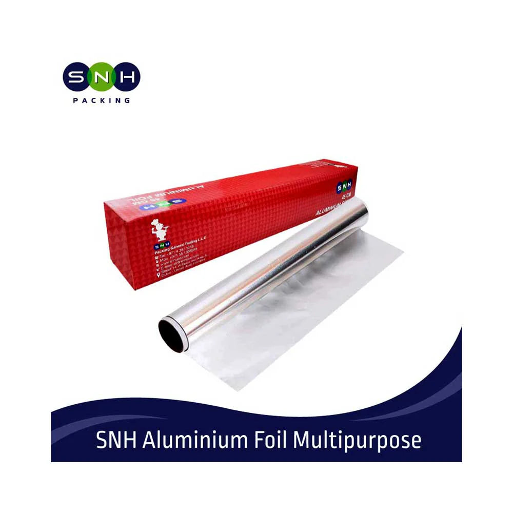Heavy Duty Aluminum Foil Roll – 45cm Width | Multiple Sizes (6 PCS per Pack) | Durable, Food-Grade & Heat-Resistant Kitchen Foil