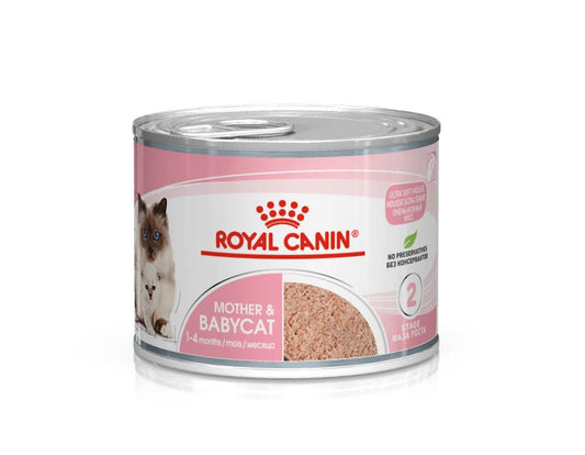 Royal Canin Feline Health Nutrition Mother & Babycat Mousse (WET FOOD - Cans) 12 x 195g