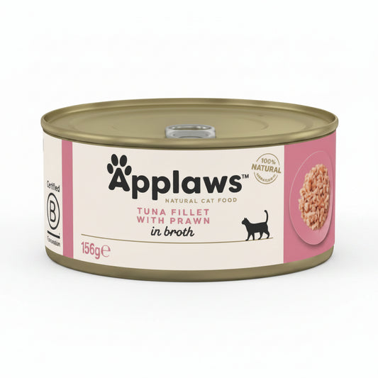 Applaws Tuna Fillet with Prawn in Broth Wet Cat Food 156g