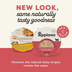 Applaws Chicken Breast with Duck in Broth Wet Cat Food 60g Pot