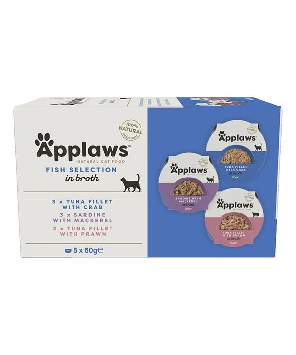 Applaws Fish Selection in Broth Adult Wet Cat Food 8 x 60g Pot