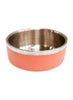 Saluki Stainless Steel Double Wall Dog Bowls PEACH - 700ML