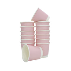 Double Wall Coffee Cup Baby Pink Without Lid 25 Pieces