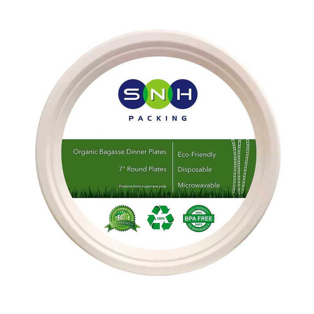 Bio-Degradable Plate 7 Inch 50 Pieces