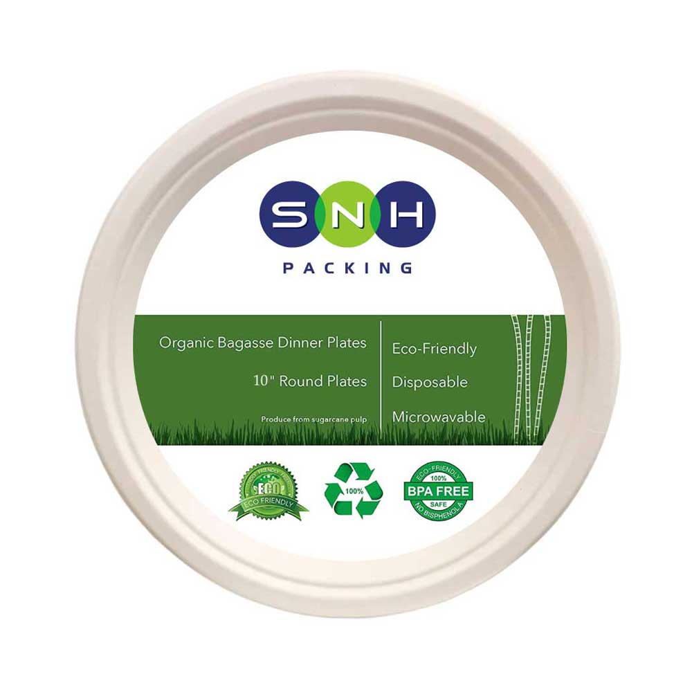 Bio-Degradable Plate 10 Inch 50 Pieces