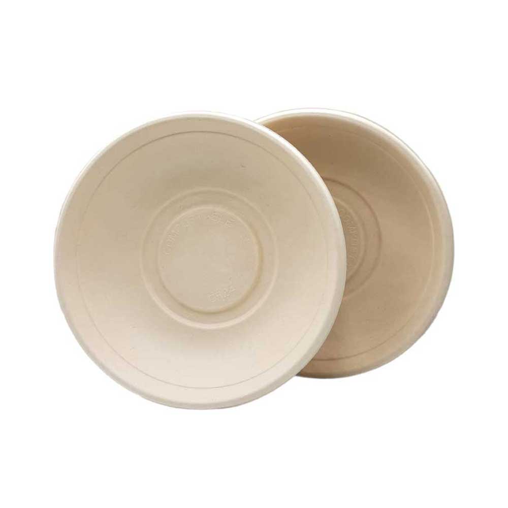 Bio Degradable Round Bowl With Pet Lid 50 Pieces