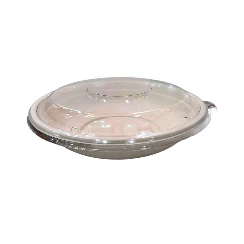 Bio Degradable Round Bowl With Pet Lid 50 Pieces