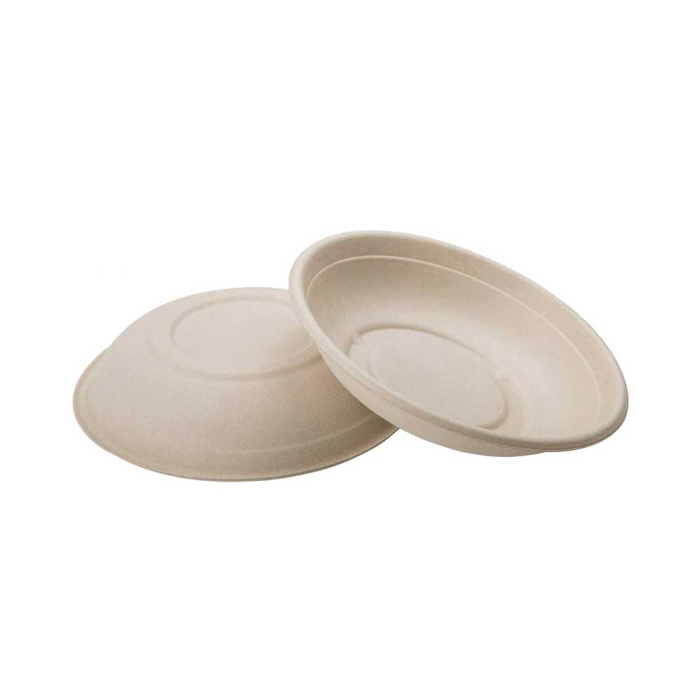 Bio Degradable Round Bowl With Pet Lid 50 Pieces