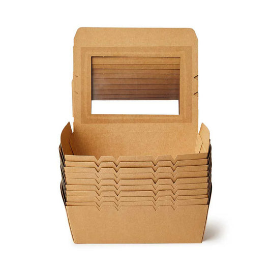 Kraft Lunch Box with Window – Brown | Takeaway Food Packaging