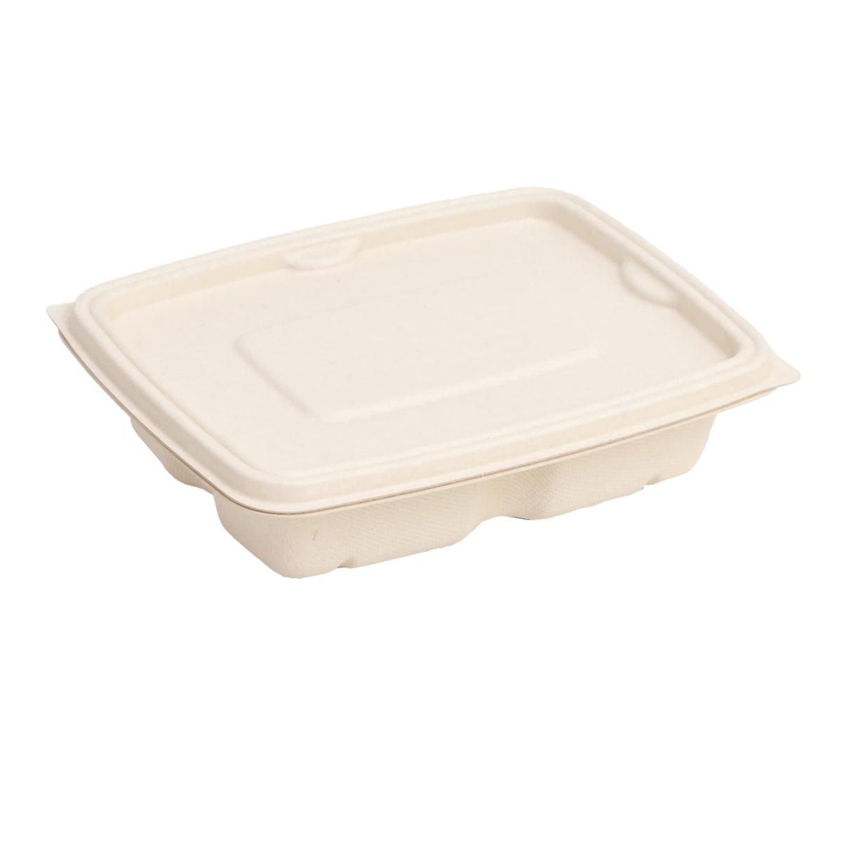 Bagasse Rectangular Containers with Lids Multiple Sizes| Eco-Friendly Disposable Takeaway