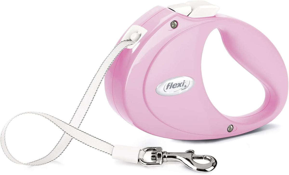 Flexi - Pu00T2-251-Ro - Dog Lead - Retractable Lead - Puppy Tape - 2 M - Pink