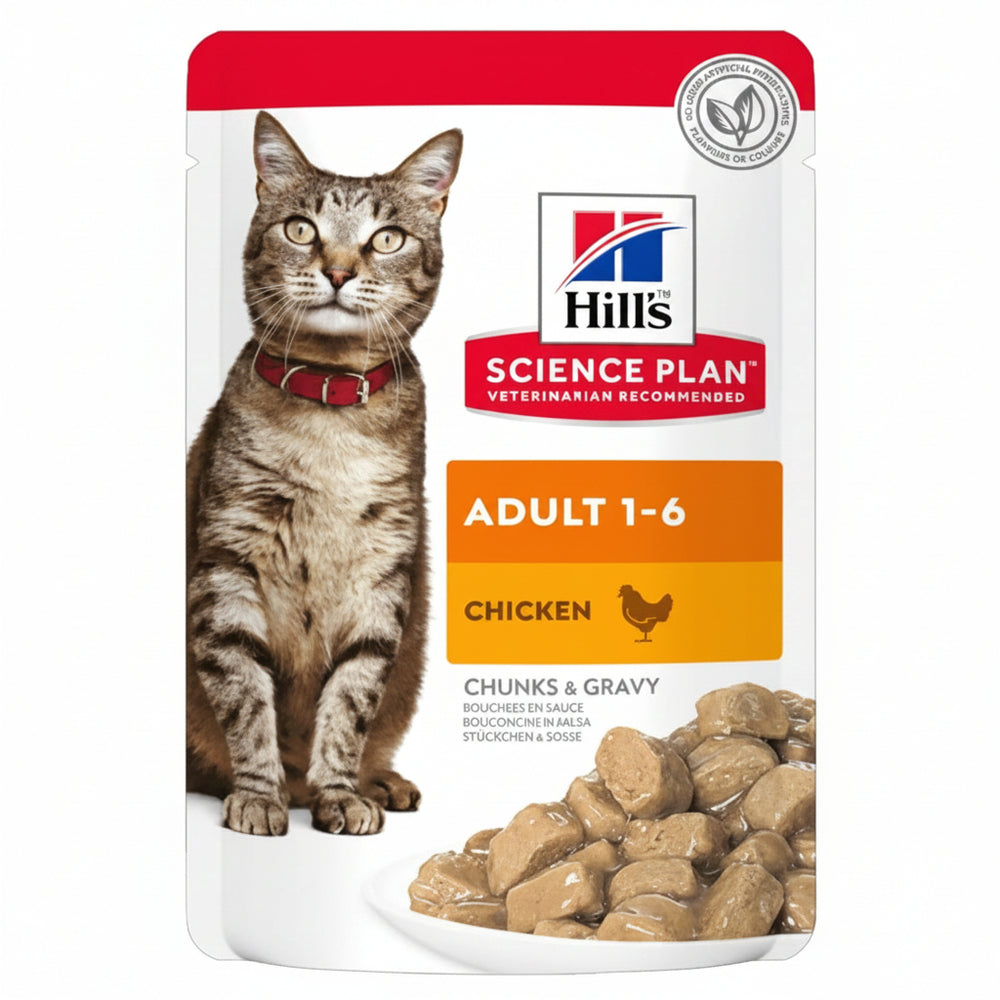 Hill's Science Plan Adult Wet Cat Food Chicken Pouches 85g
