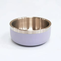 Saluki Stainless Steel Double Wall Dog Bowls LIGHT PURPLE - 2.2L
