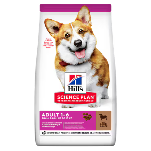 Hill’s Science Plan Small and Mini Adult Dog Food With Lamb and Rice 1.5KG