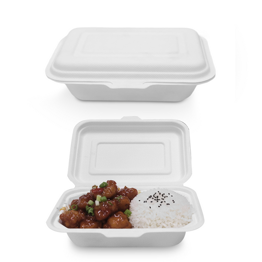 Bagasse Lunch Boxes – Eco-Friendly Biodegradable Disposable Boxes | Multiple Sizes & Compartments