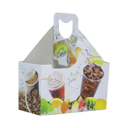 Printed White Paper Corrugated 2 Cup Holder 1X250 Pieces - Your One Stop Solution UAE