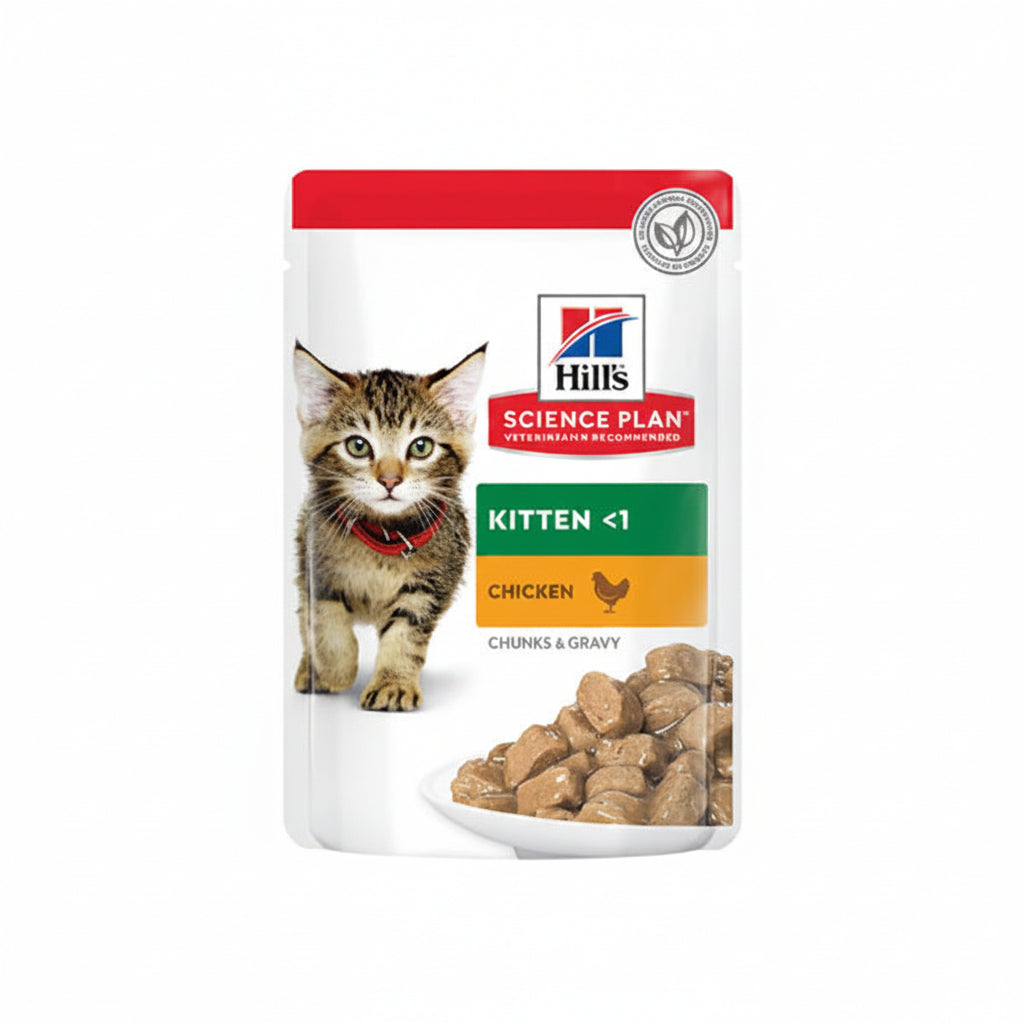 Hill’s Science Plan Tender Chunks In Gravy Kitten Chicken Wet Pouches (12x85g)