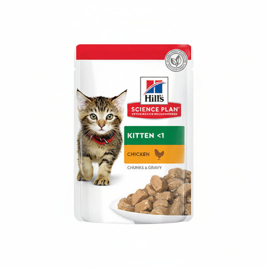 Hill’s Science Plan Tender Chunks In Gravy Kitten Chicken Wet Pouches (12x85g)