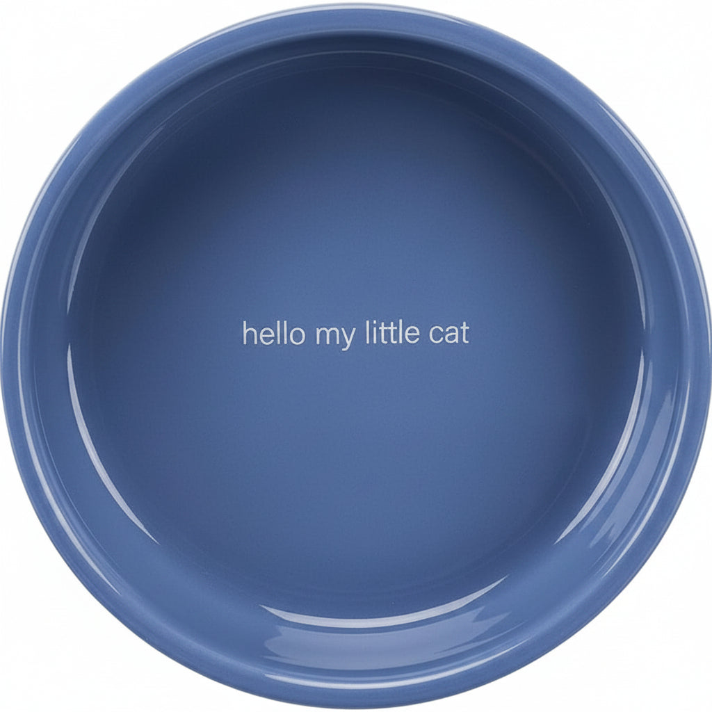 Trixie Ceramic Cat Bowl for Short-Nosed Breeds - BLUE/300ML