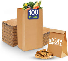 Paper Bag Square Bottom Brown – #4, #6, #8, #12, #14 | Eco-Friendly Kraft Paper Takeaway Bags