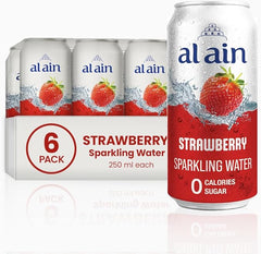 Al Ain Strawberry Sparkling Water – 250ML Can | Zero Sugar