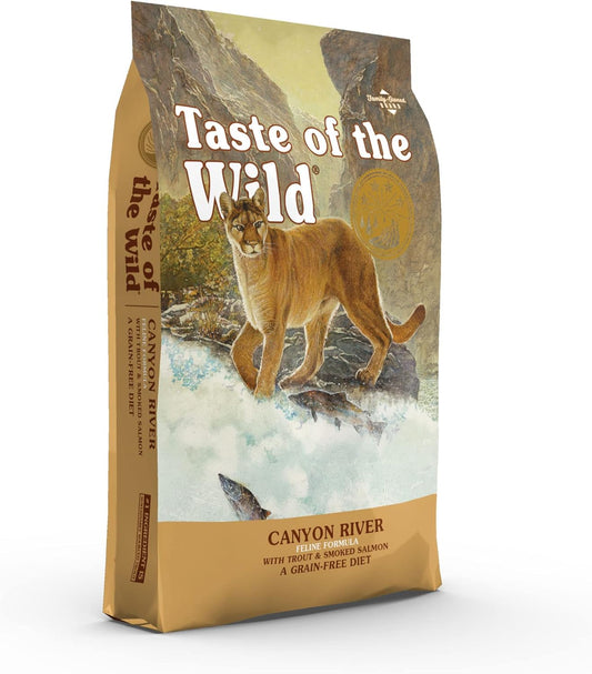 Taste of the Wild Canyon River Feline Recipe with Trout and Smoked Salmon High Protein Dry Cat Food 2 kg