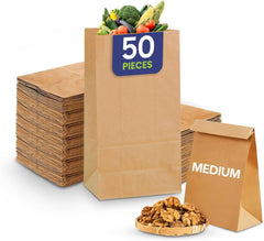 Paper Bag Square Bottom Brown – #4, #6, #8, #12, #14 | Eco-Friendly Kraft Paper Takeaway Bags