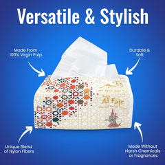 AL FAJR Nylon Tissue – 600 Sheets | 5 Boxes x 6 Packets | Extra Strong, Soft & Long-Lasting
