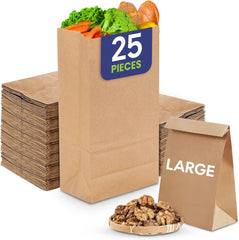 Paper Bag Square Bottom Brown – #4, #6, #8, #12, #14 | Eco-Friendly Kraft Paper Takeaway Bags