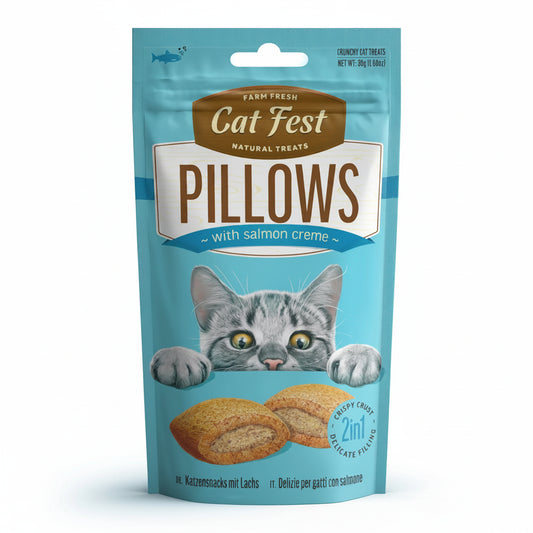 Cat Fest Pillows With Salmon Cream[Weight - 30g]